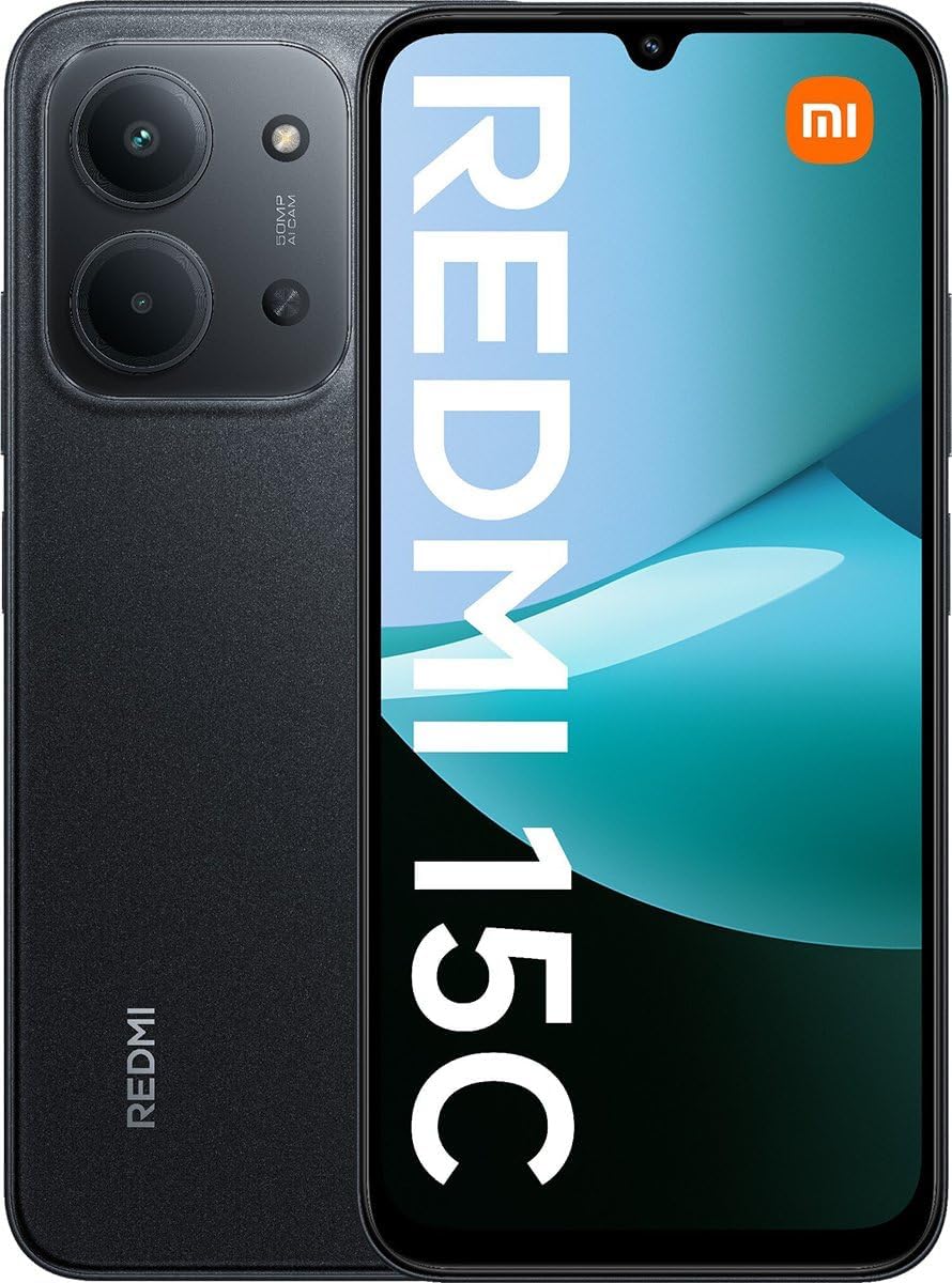 Redmi 15C Dual SIM, 4+4GB/128GB - Midnight Black - Brand New