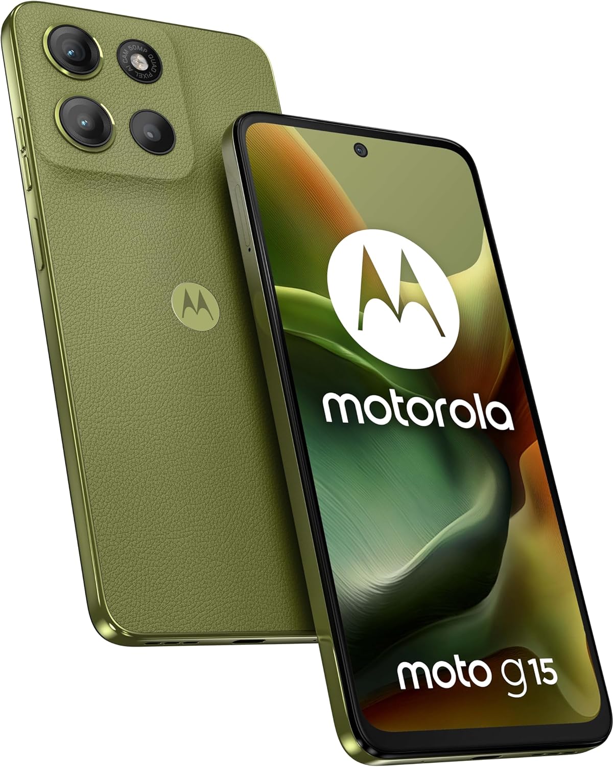 Motorola Moto G15 Power 8GB+256GB, Dual Camera 50 5MP Flicker Sensor, Display 6.72" FHD+ 60Hz, Battery 6000mAh, MediaTek Helio G81, Android 15, lguana Green
