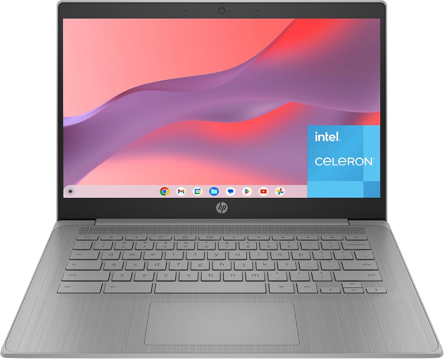 HP Chromebook 14 inch, Intel Celeron N4500, 4GB LPDDR4x, 64GB eMMC, Intel UHD Graphics, HD (1366 x 768), True Vision 720p HD Camera, Fast Charge, ChromeOS, Modern Grey (14a-ne1006ca)