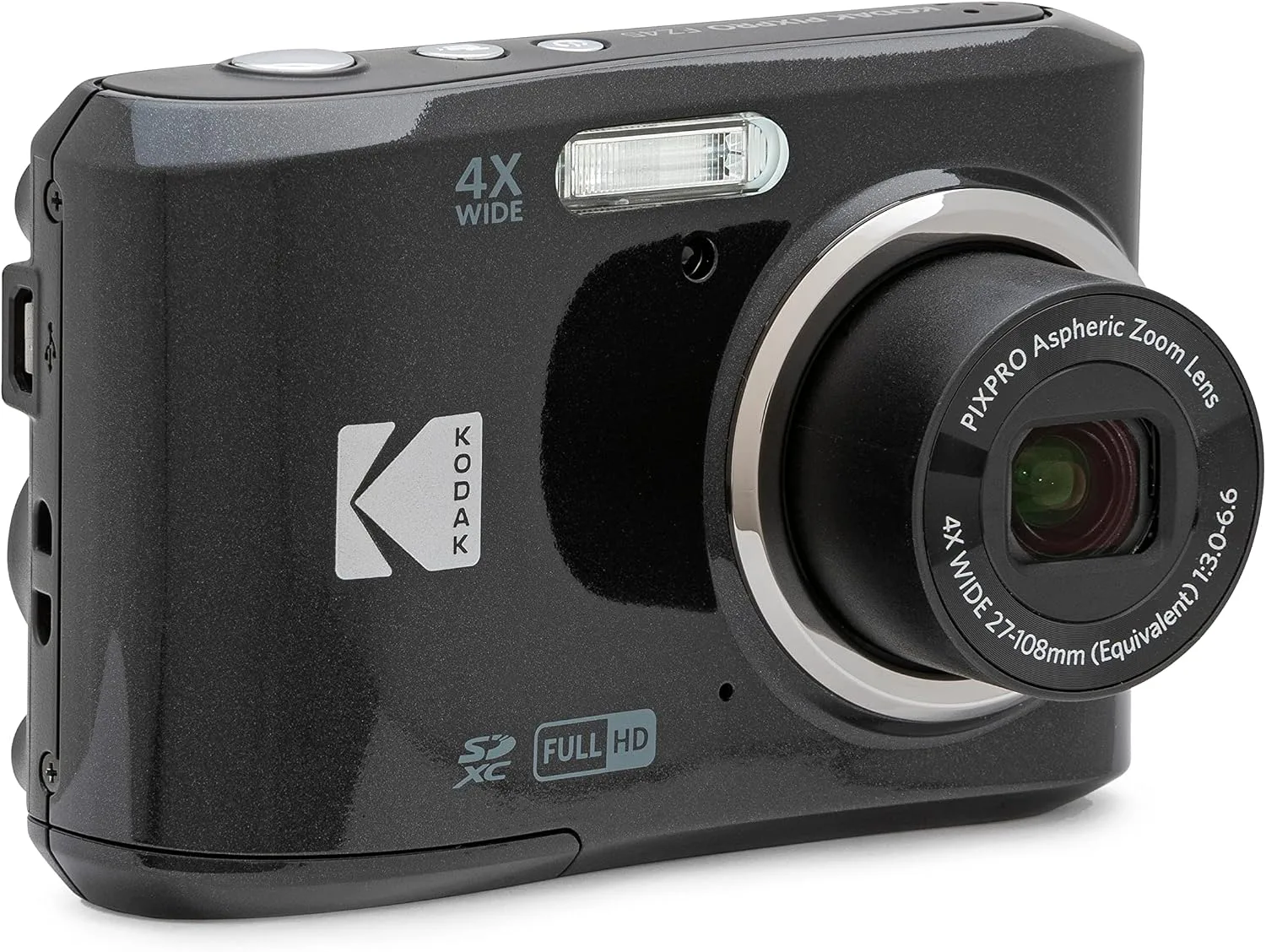 Brand New - Kodak PIXPRO Friendly Zoom FZ45-BK 16MP Digital Camera with 4X Optical Zoom 27mm Wide Angle and 2.7" LCD Screen (Black)